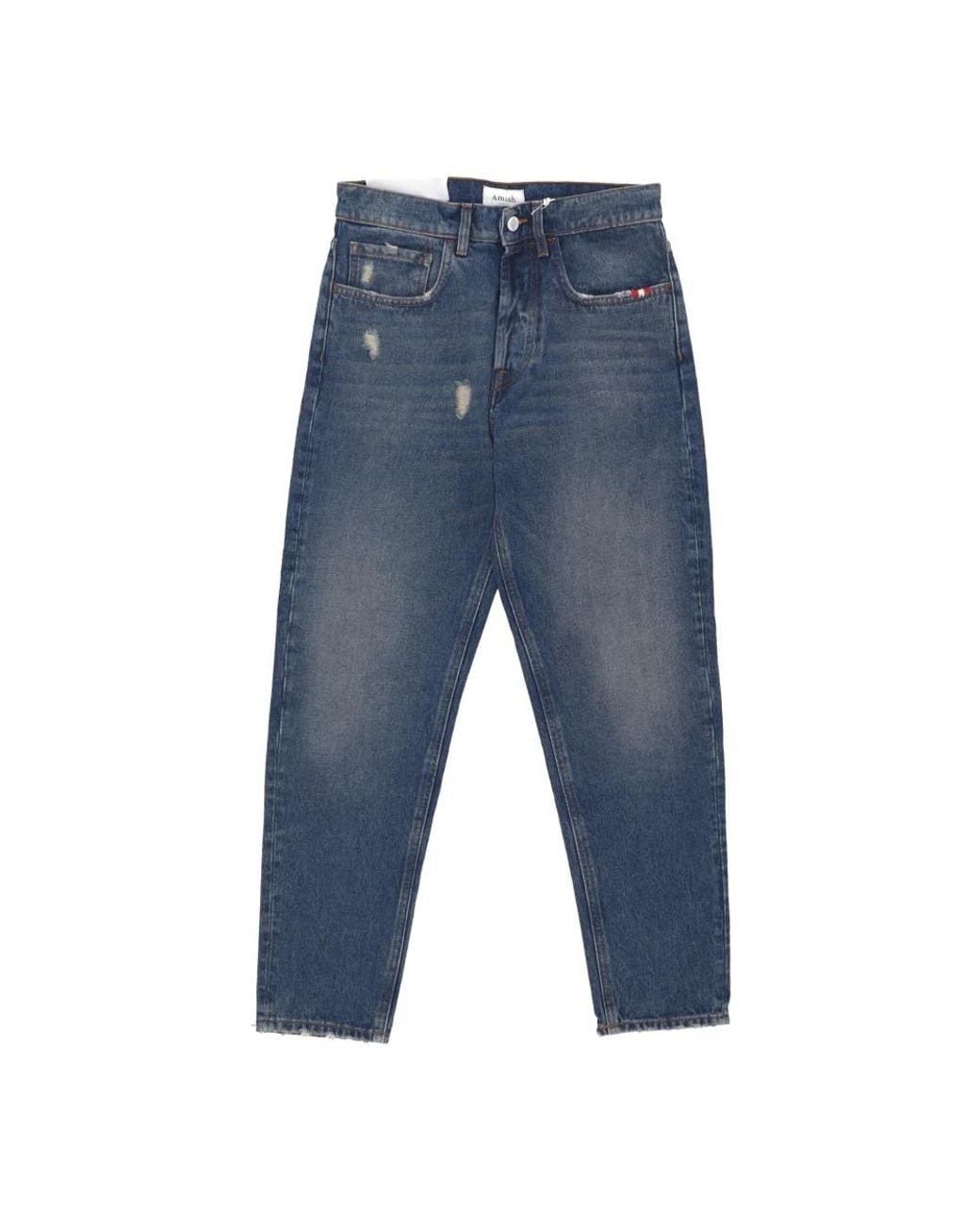 AMISH Blue Straight Fit Jeans for men