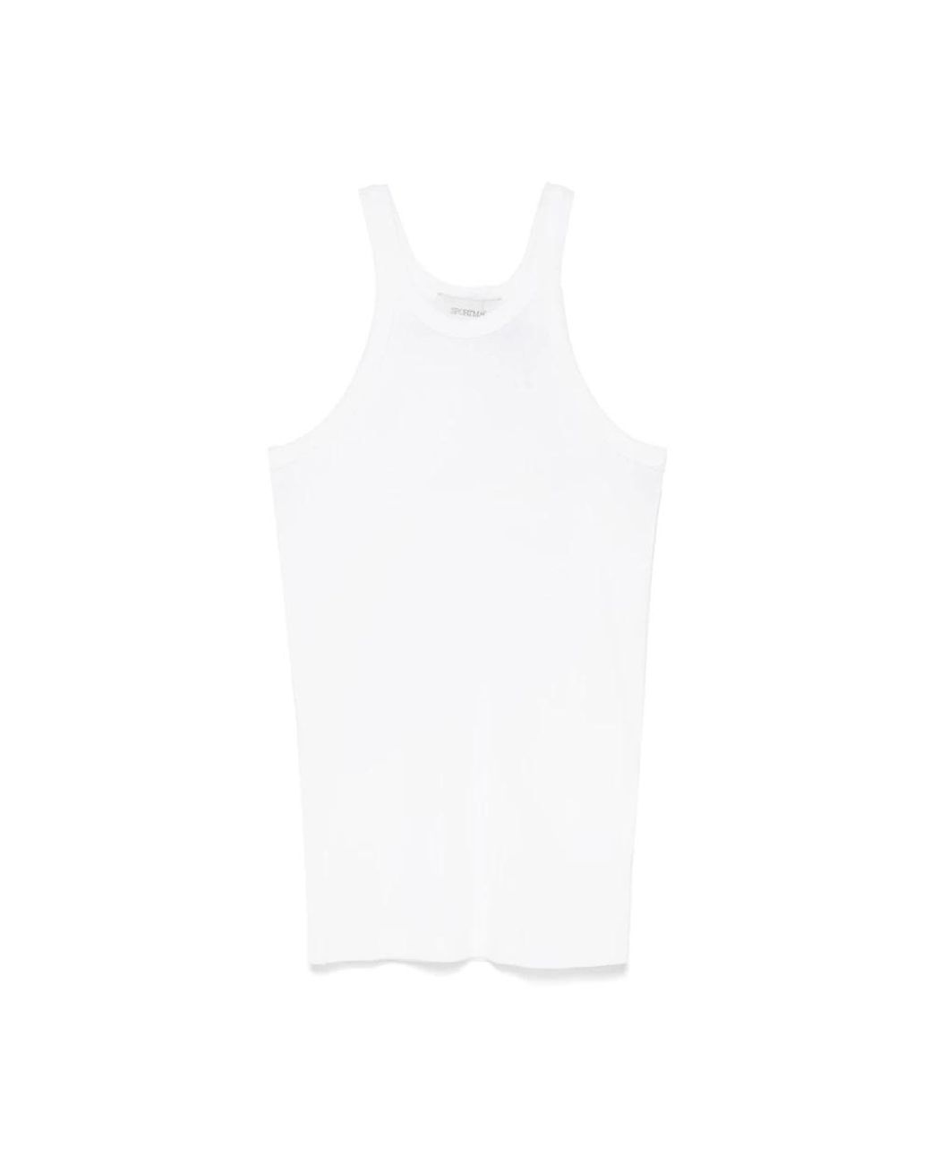 Sportmax Tops ,Wit ,Sleeveless Tops in het White
