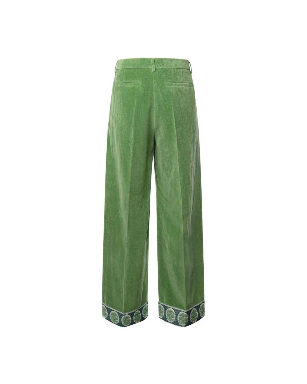 Valentino Garavani Green Wide Trousers for men