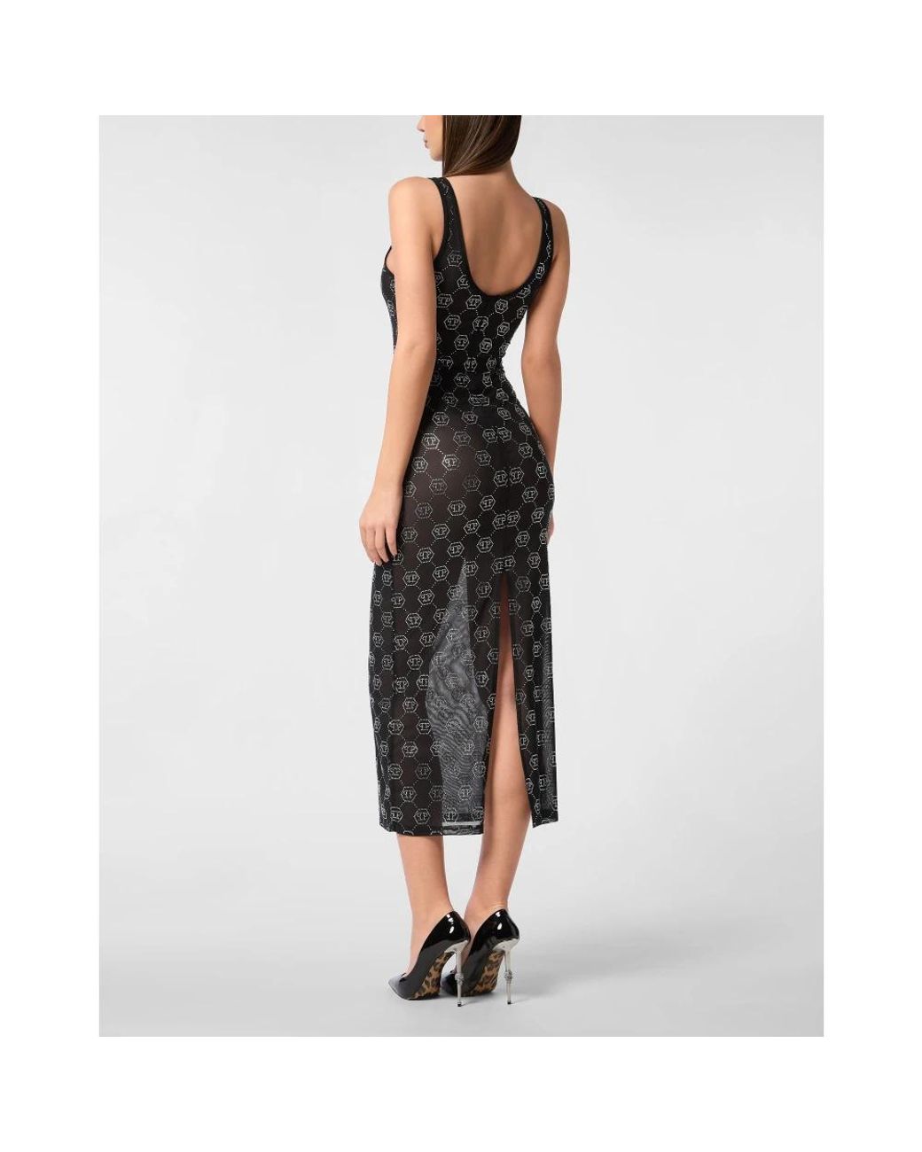 Maxi Dresses Philipp Plein de color Black