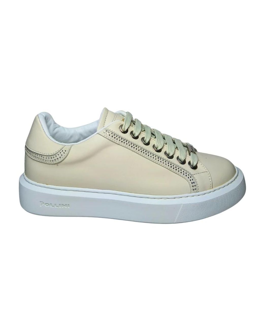 Pollini Gray Nappa Sneaker