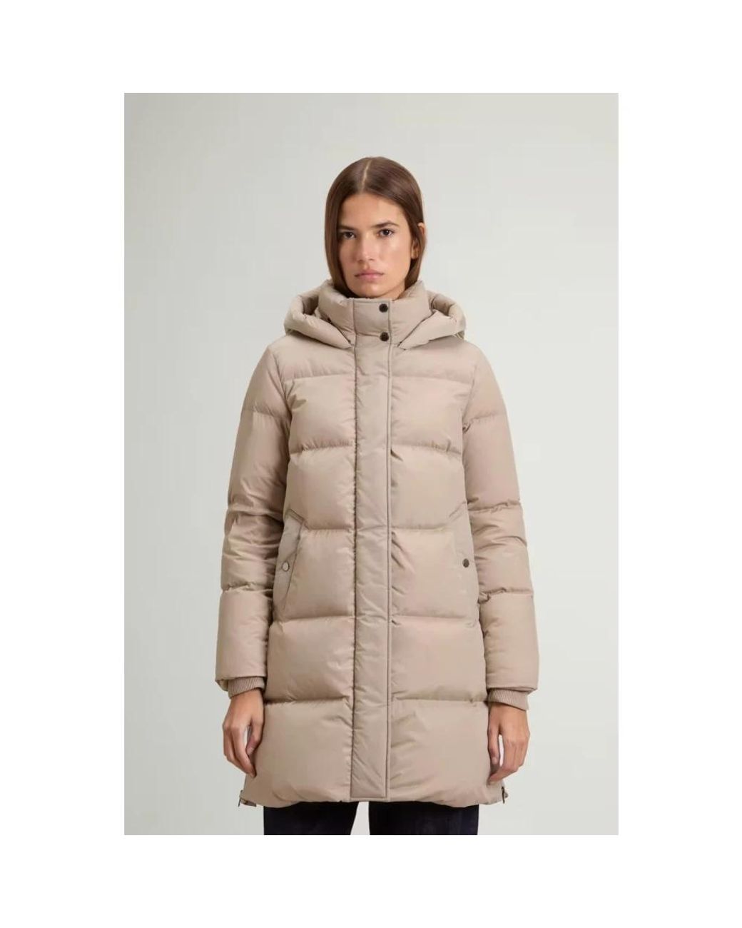 Down Coats di Woolrich in Natural