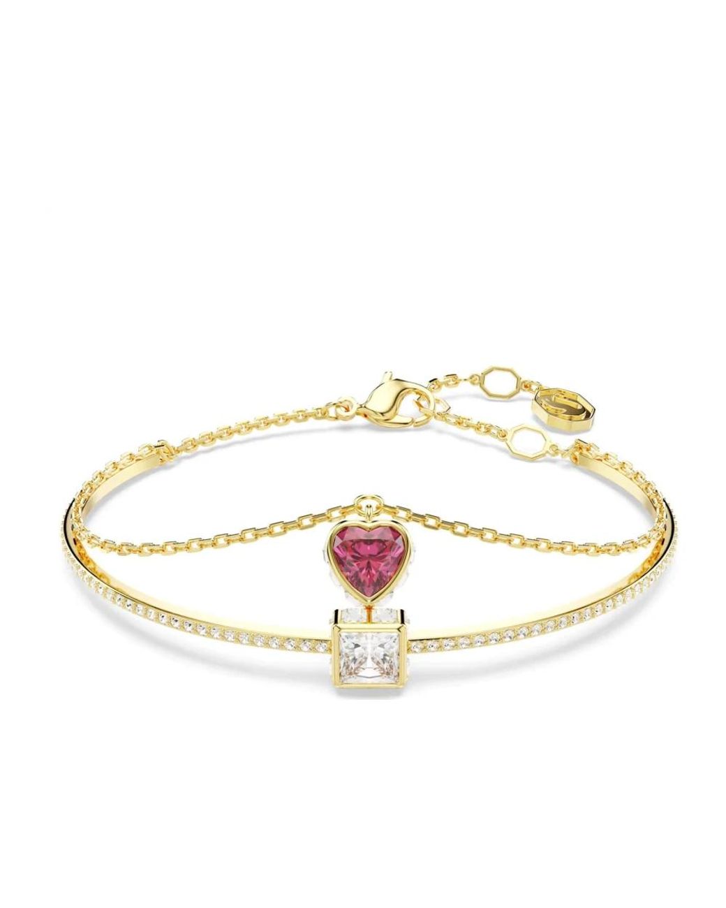 Swarovski Accessoires ,Geel ,Damesarmband Rood Zirkonia Goudlegering Laag Chroma 5683835 in het Metallic