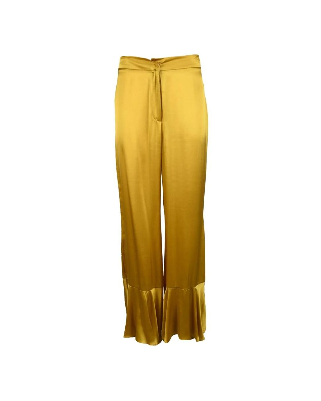 L'Autre Chose Yellow Wide Trousers