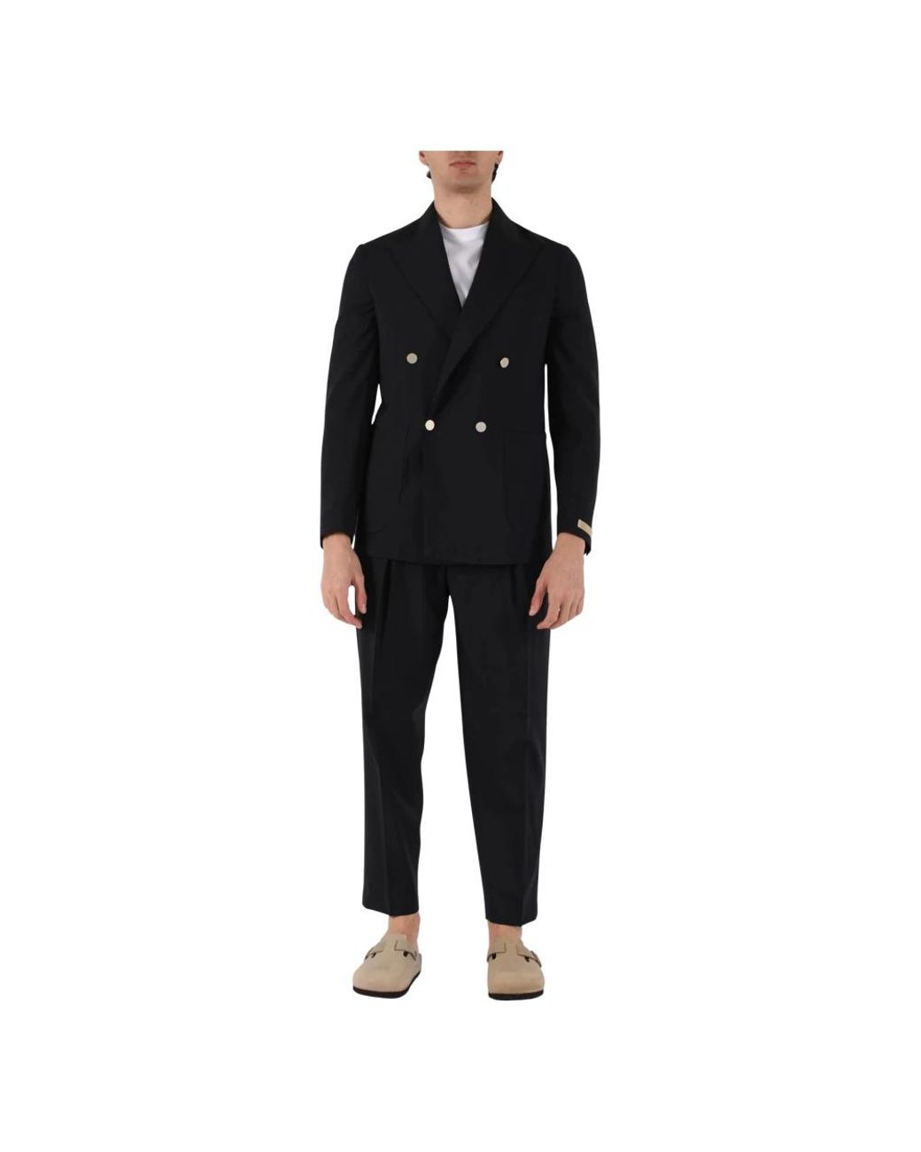 Double Breasted Suits BRIGLIA de hombre de color Black