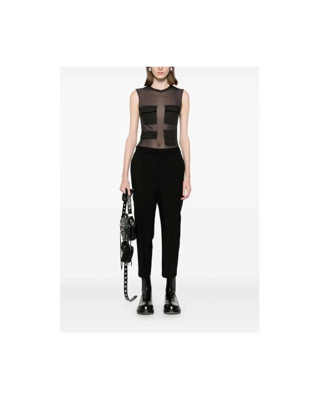 Straight Trousers Rick Owens de color Black