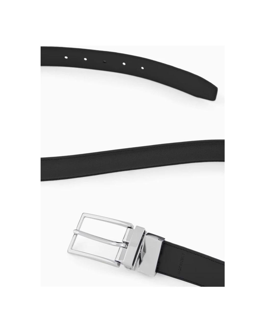Emporio Armani Black Belts for men