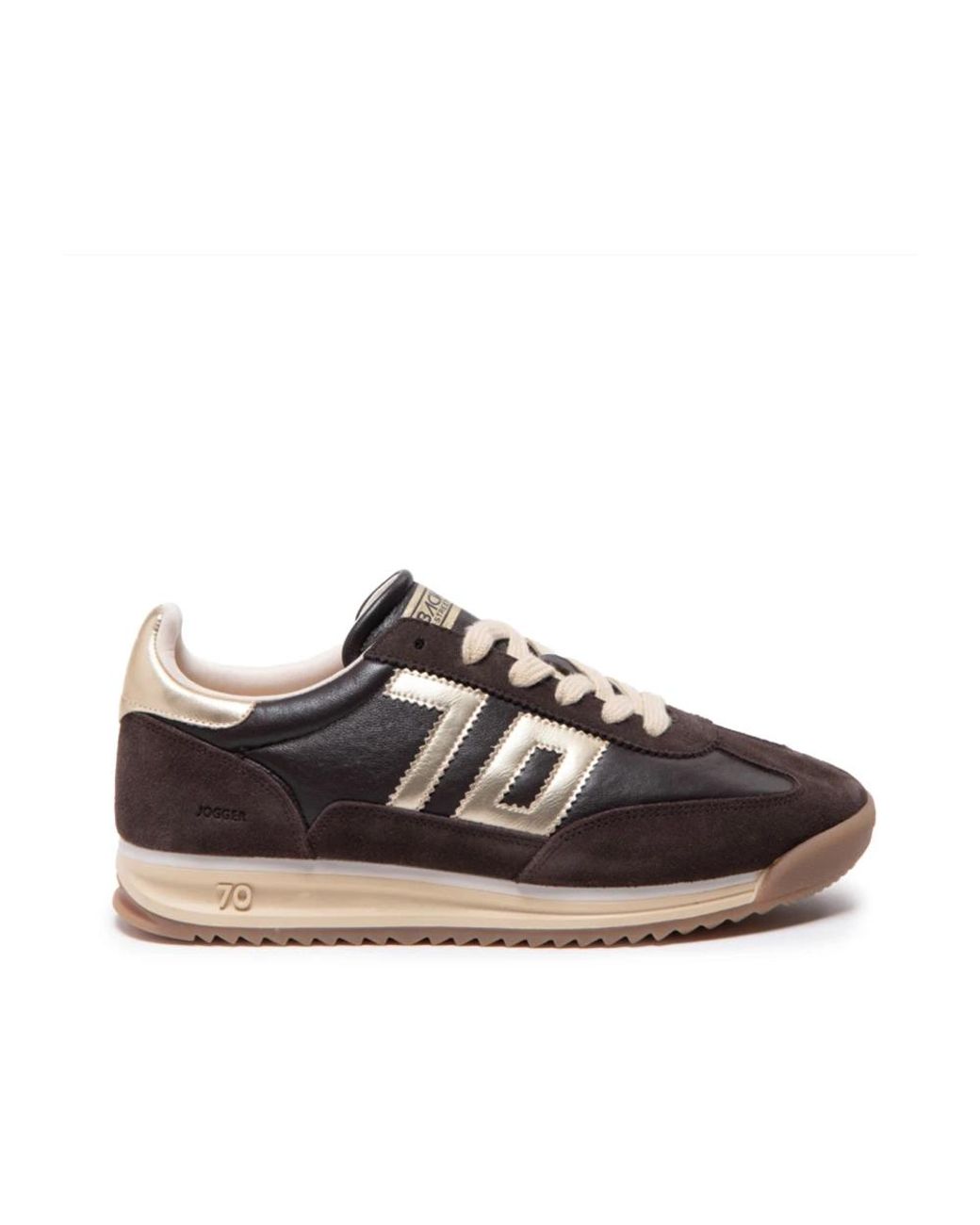 Back70 Schoenen ,Bruin ,Leer Jogger N02 Sneakers in het Brown