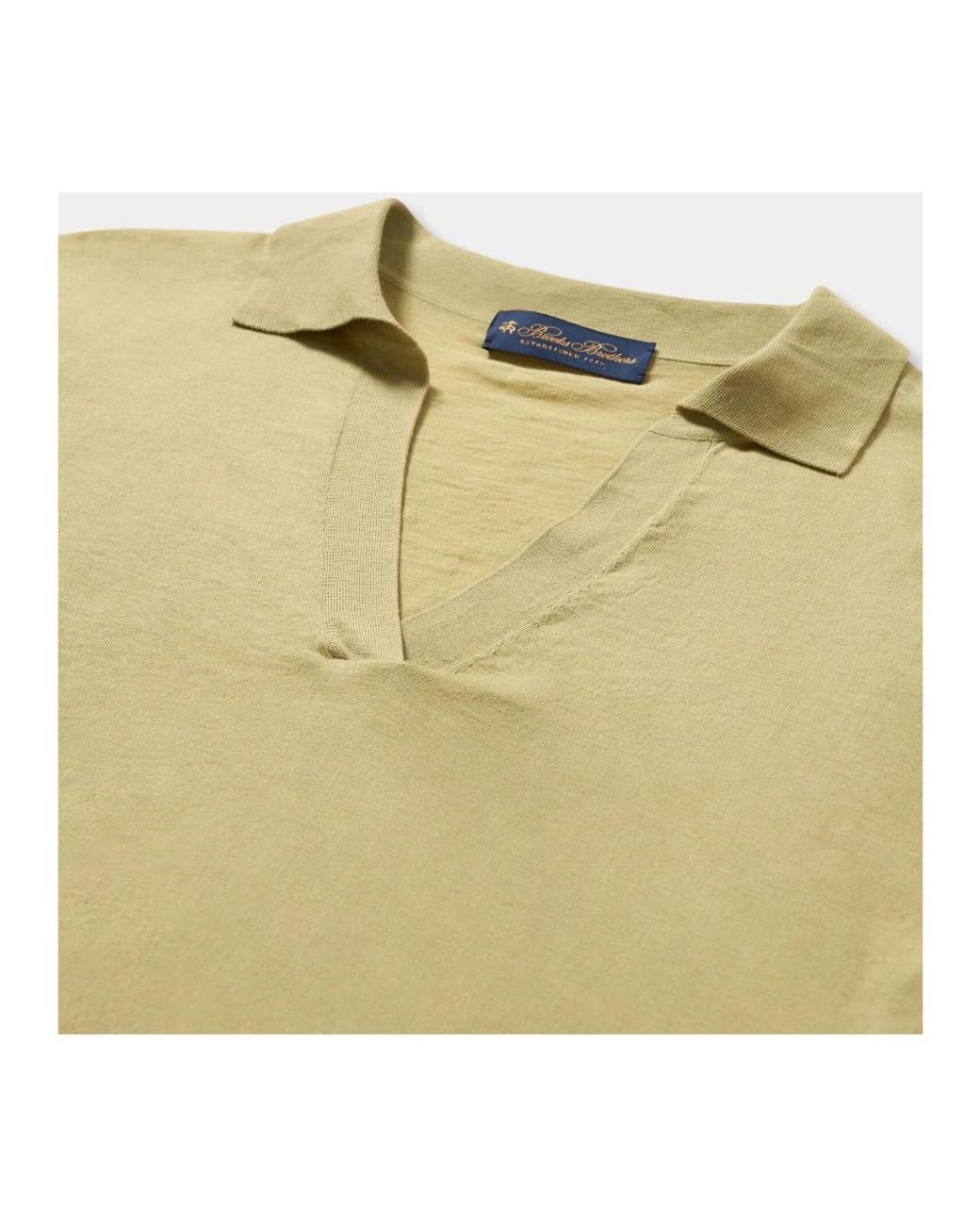 Brooks Brothers Yellow V-Neck Knitwear