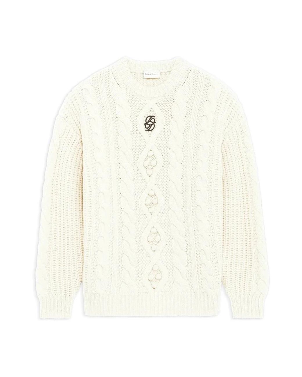 Drole de Monsieur White Round-Neck Knitwear