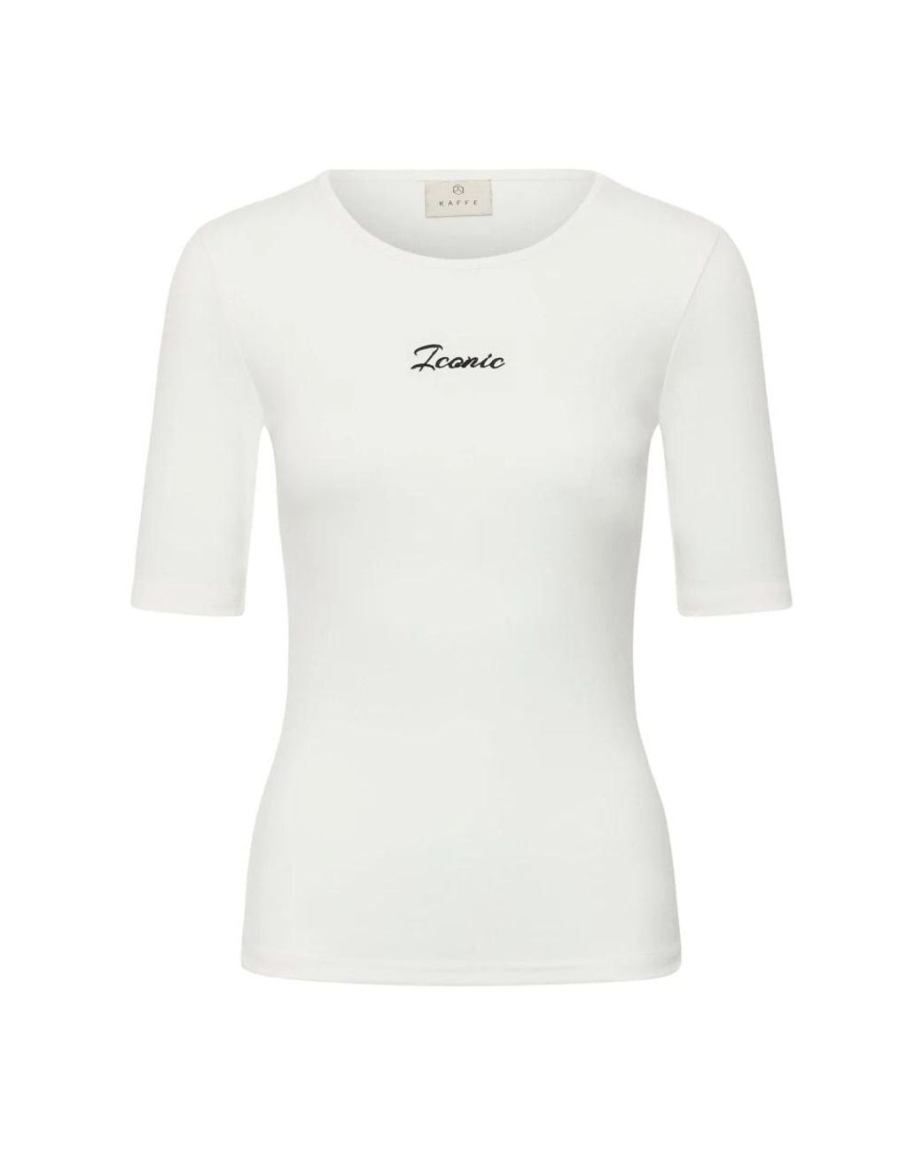 T-Shirts Kaffe de color White