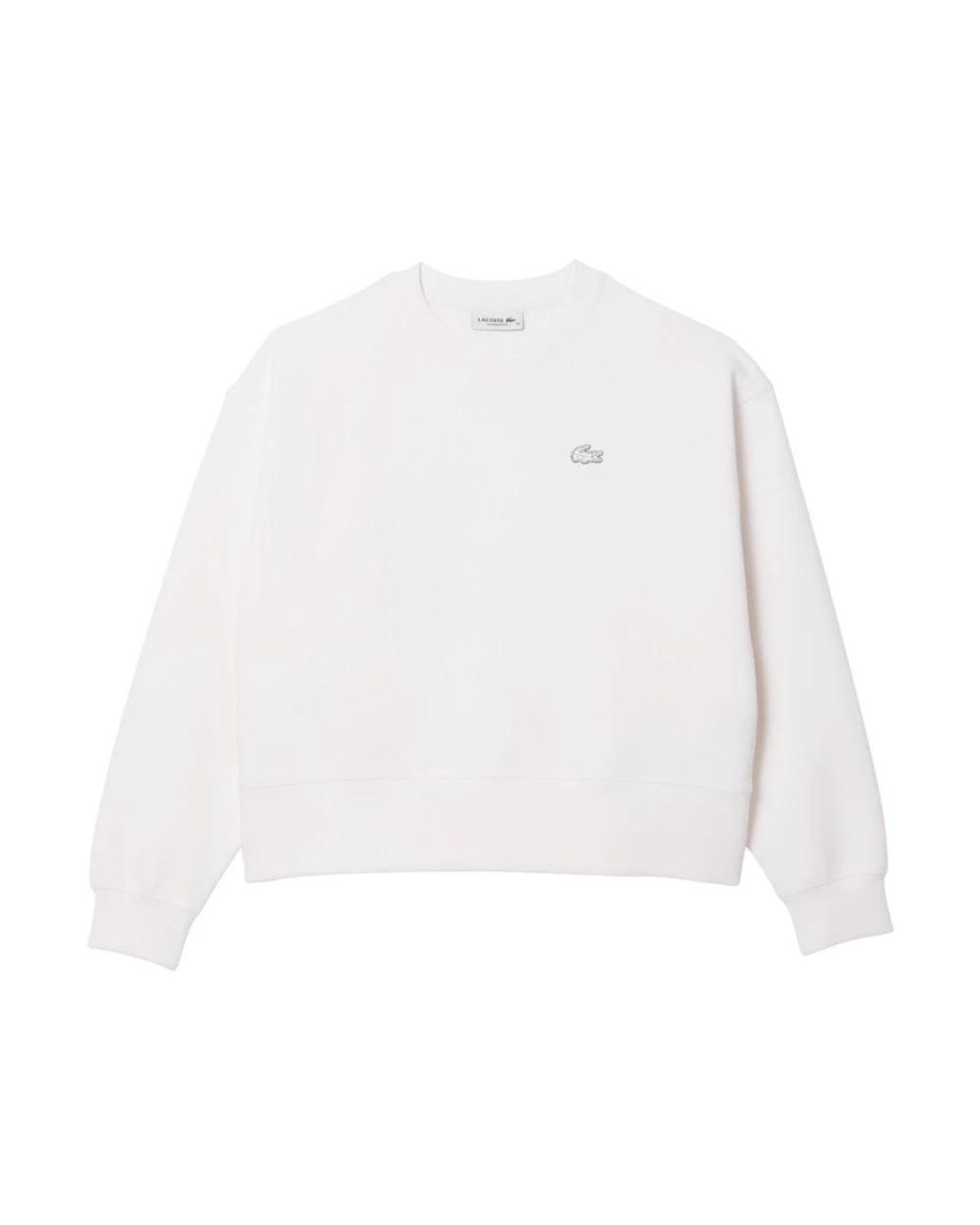 Lacoste Hoodies & Sweatvesten ,Wit ,Katoen Witte Sweatshirt Met Chique Achterprint in het White