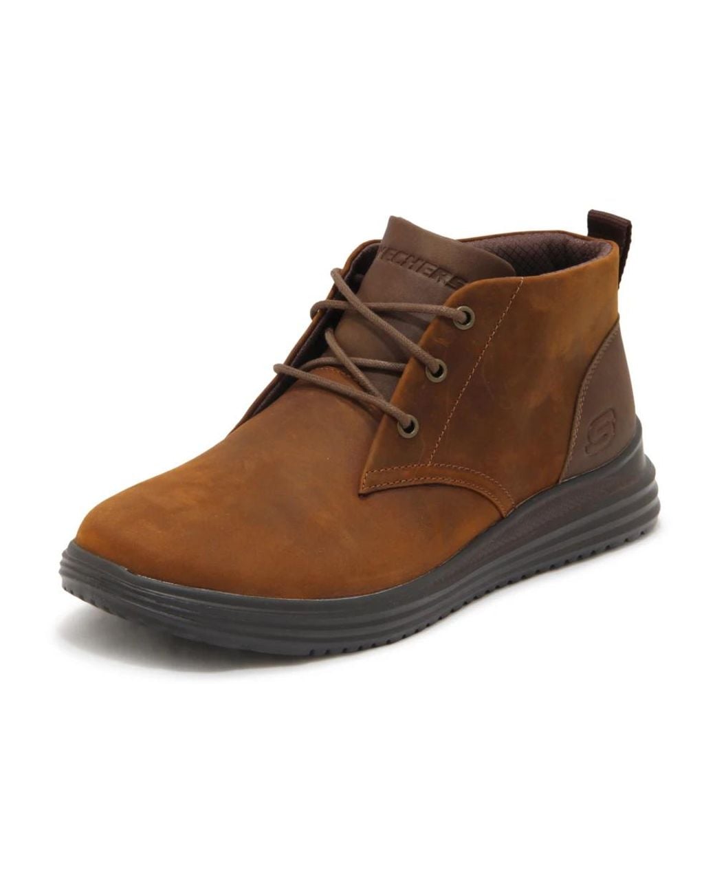 Skechers Brown Lace-Up Boots for men
