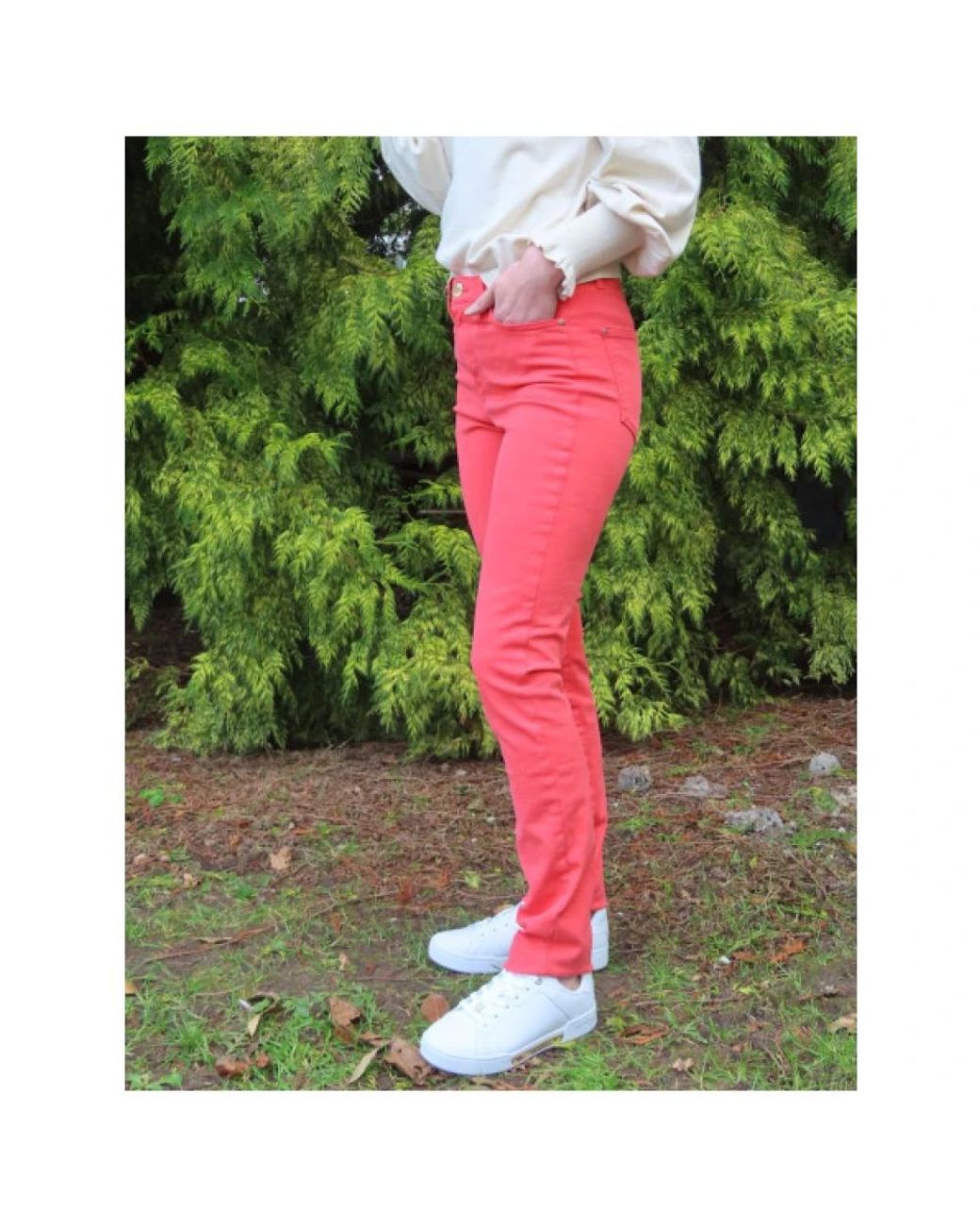 Islow Red Slim-Fit Trousers