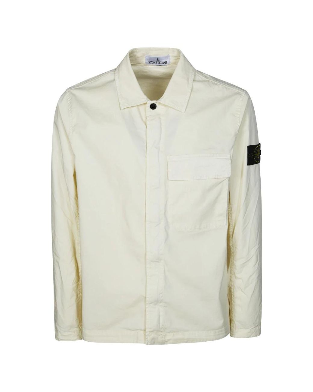 Stone Island White Casual Shirts for men