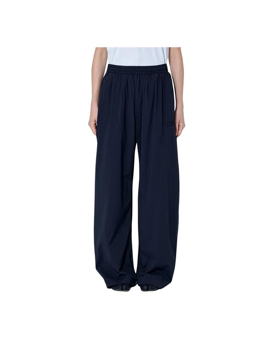 MM6 by Maison Margiela Blue Wide Trousers