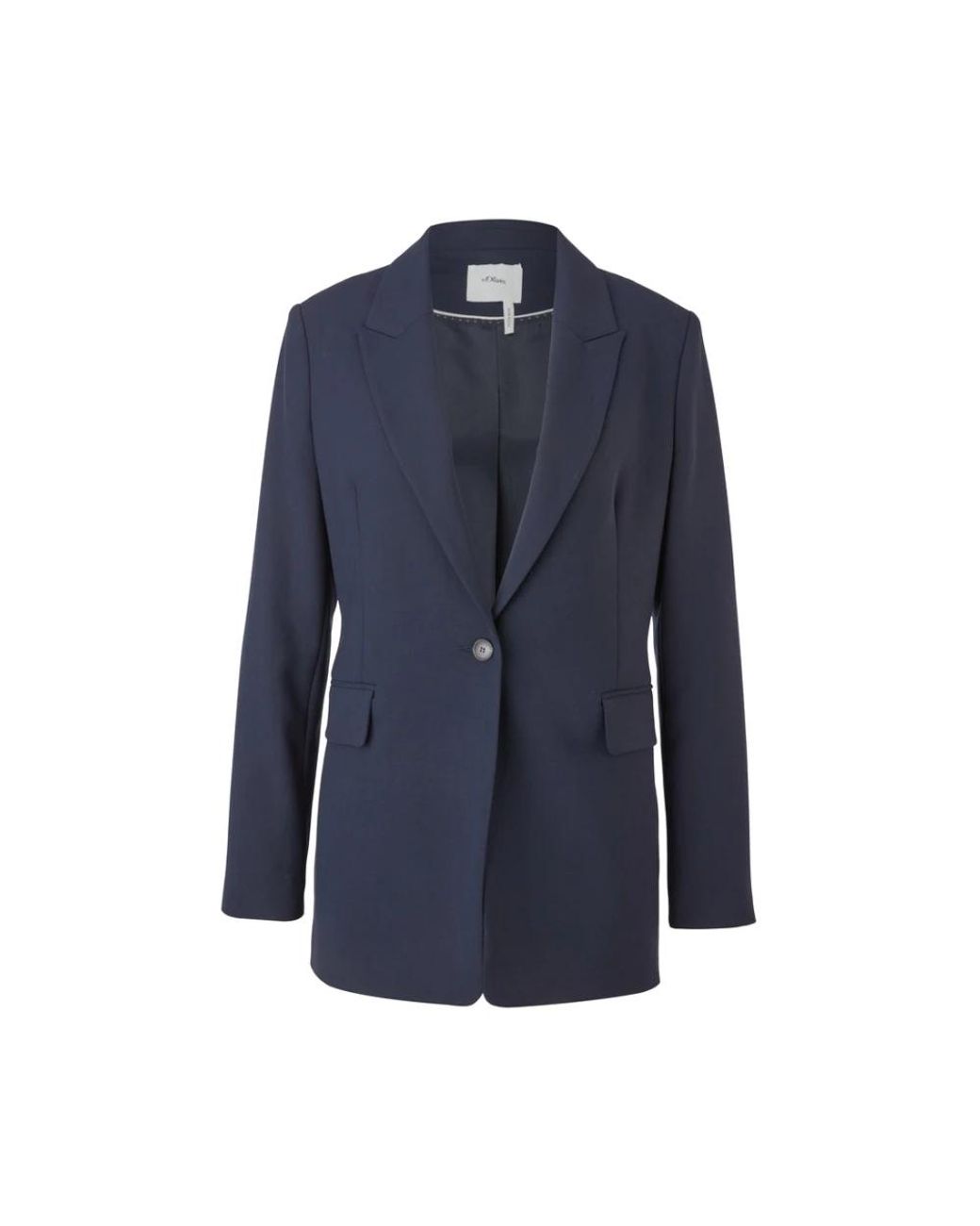 S.oliver Jassen ,Blauw ,Langarm Viscose Mix Blazer in het Blue
