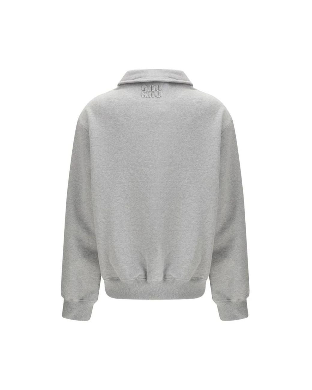 Miu Miu Gray Zip-Throughs