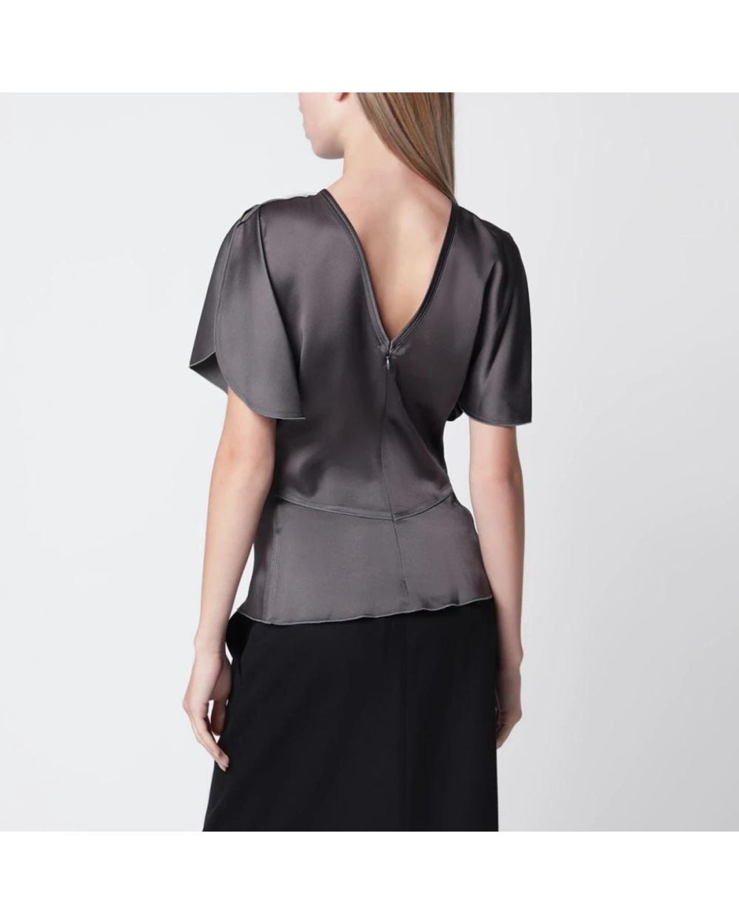 Victoria Beckham Gray Blouses