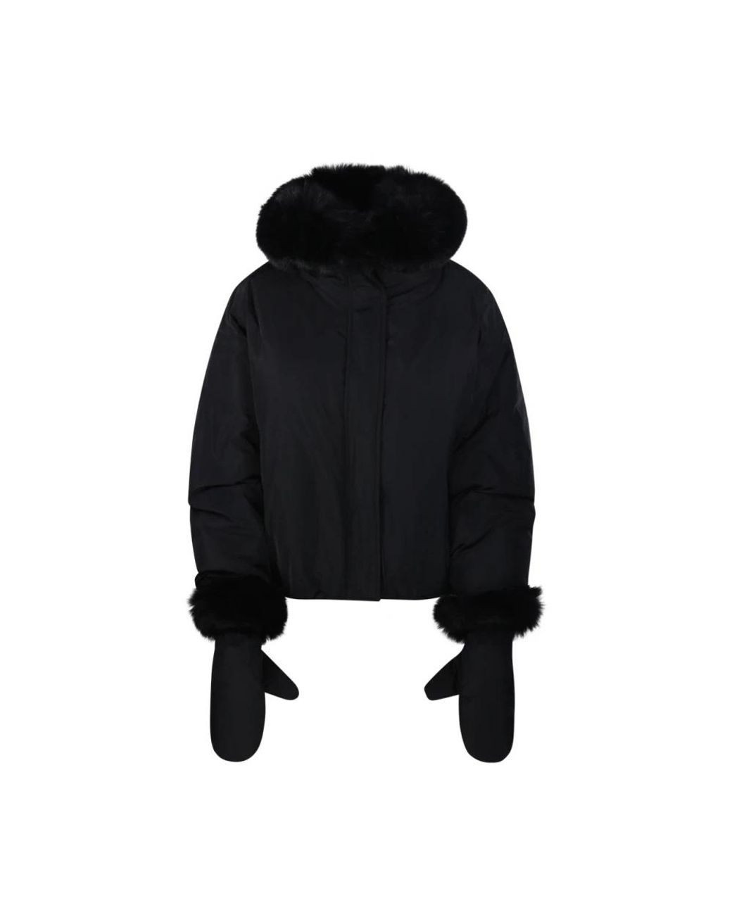 Yves Salomon Black Winter Jackets