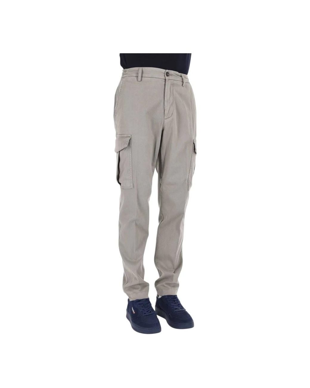 Eleventy Gray Straight Trousers for men