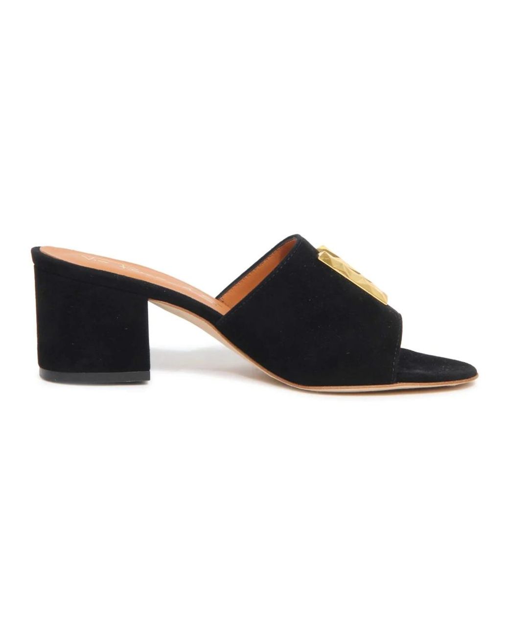 Via Roma 15 Blue Heeled Mules