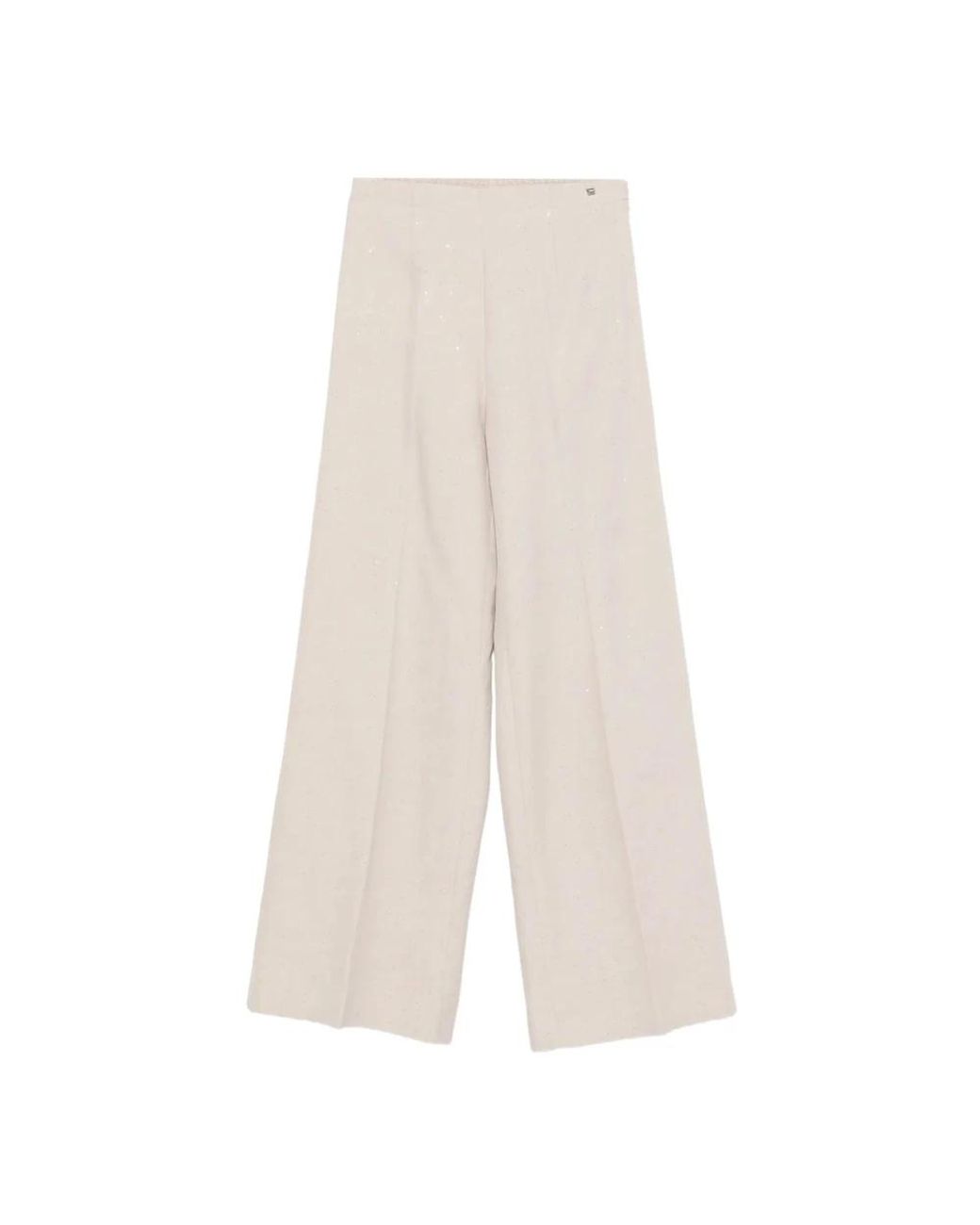 Herno White Wide Trousers