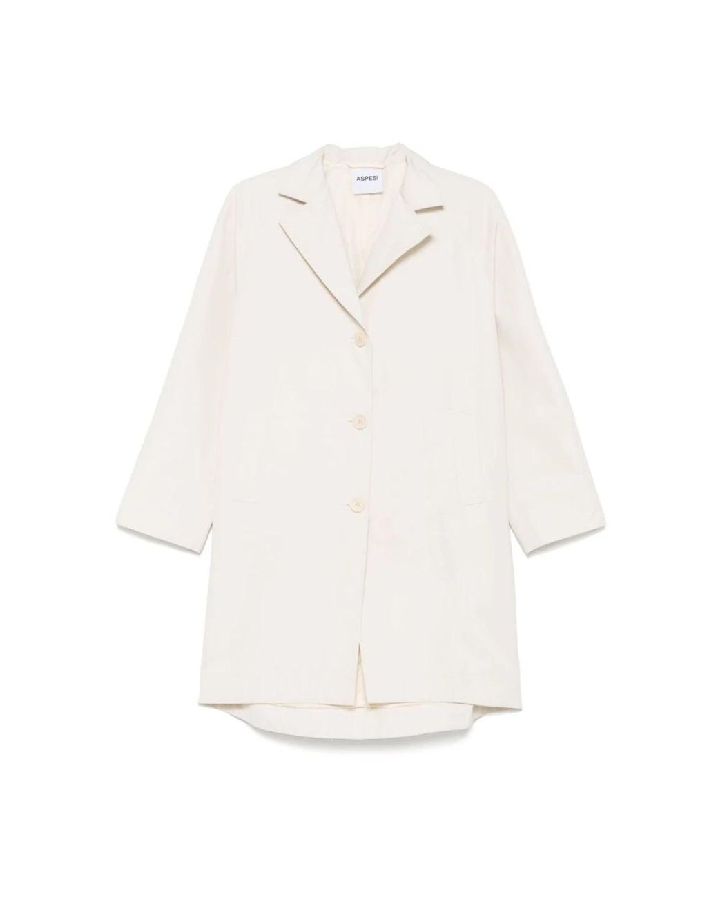 Aspesi White Single-Breasted Coats