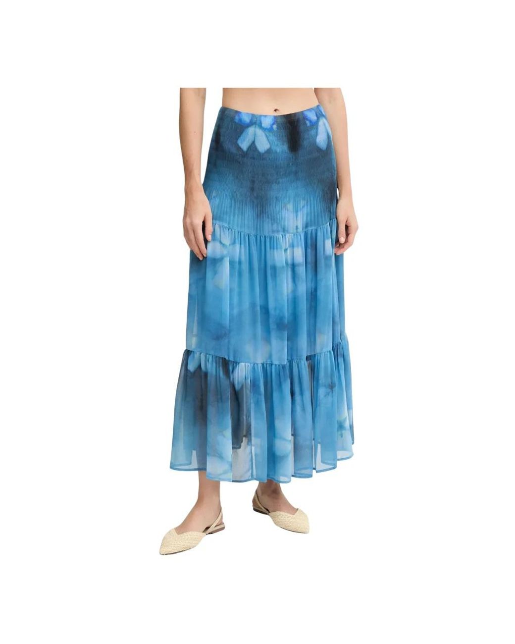 Midi Skirts Sandro Ferrone de color Blue
