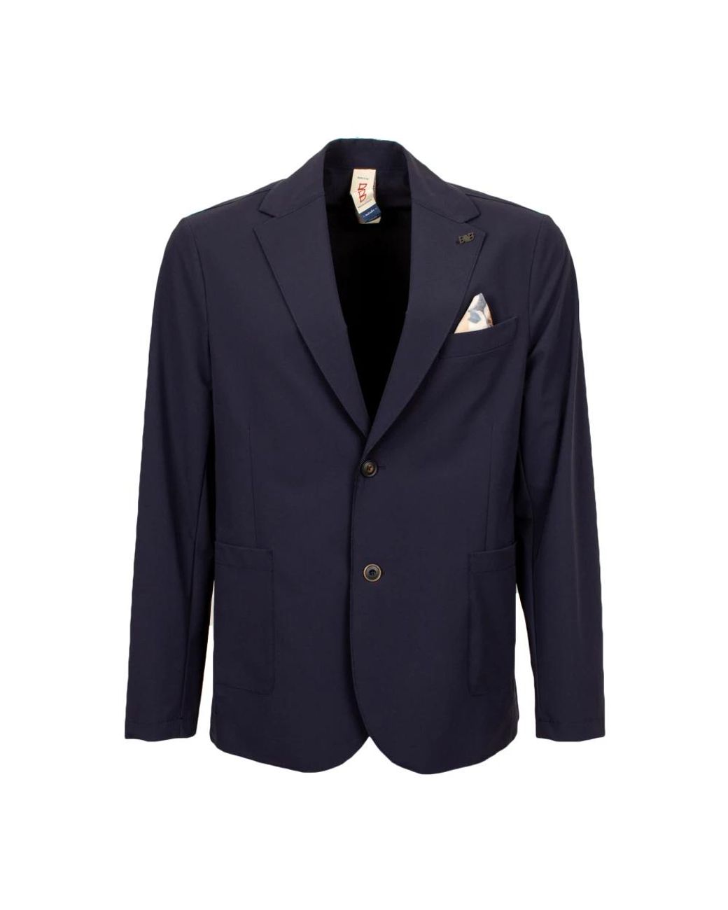 Bob Jassen ,Blauw ,Giacca Monopetto Tessuto Tecnico in het Blue voor heren