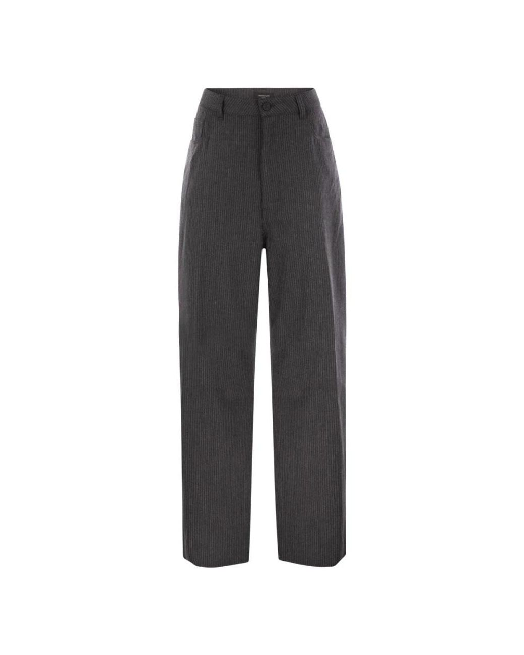 Fabiana Filippi Gray Wide Trousers