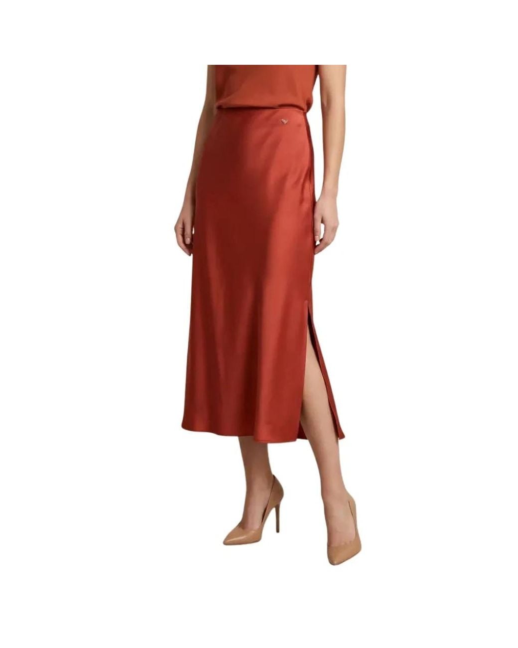 Amélie & Amélie Red Midi Skirts