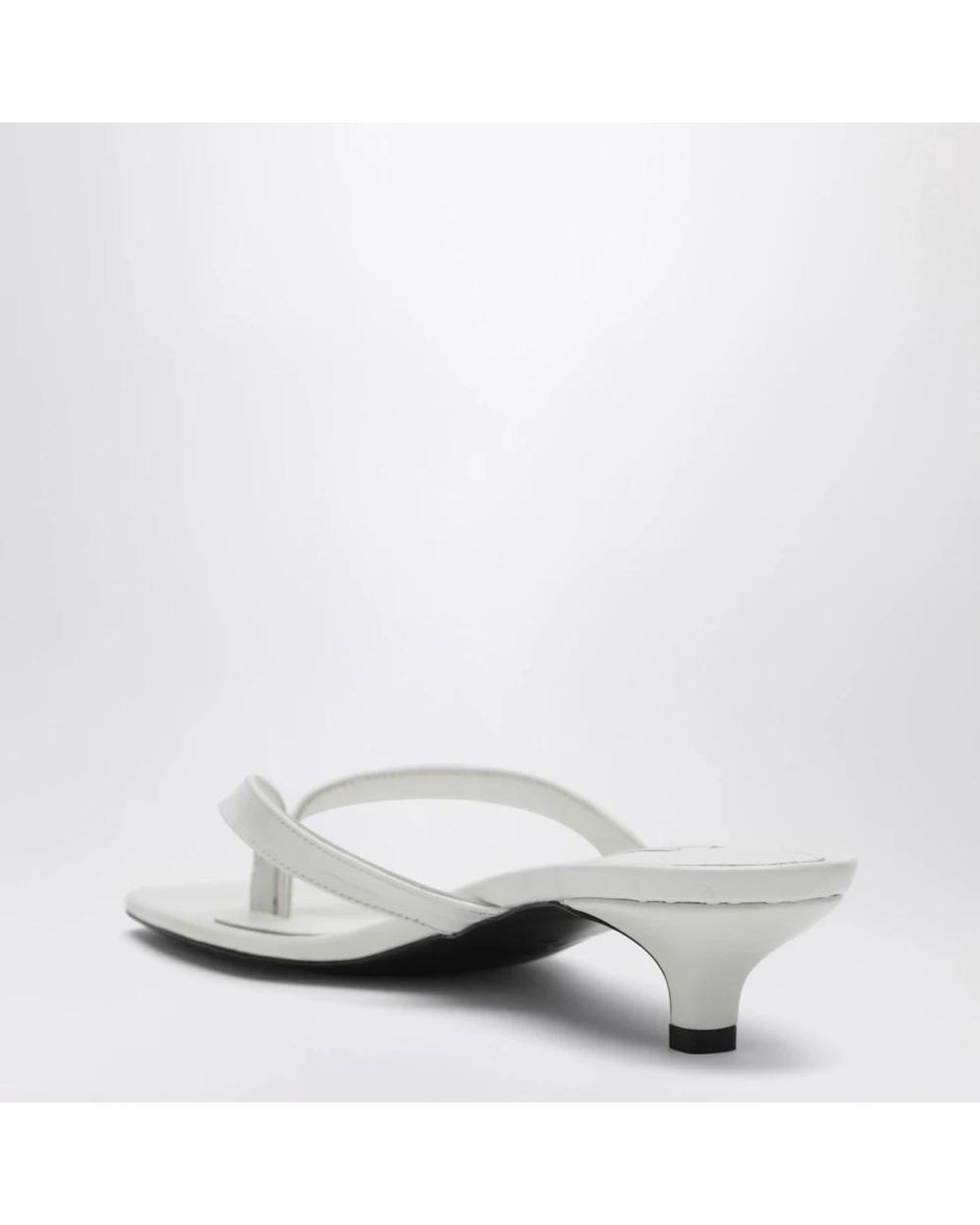 Totême White Heeled Mules