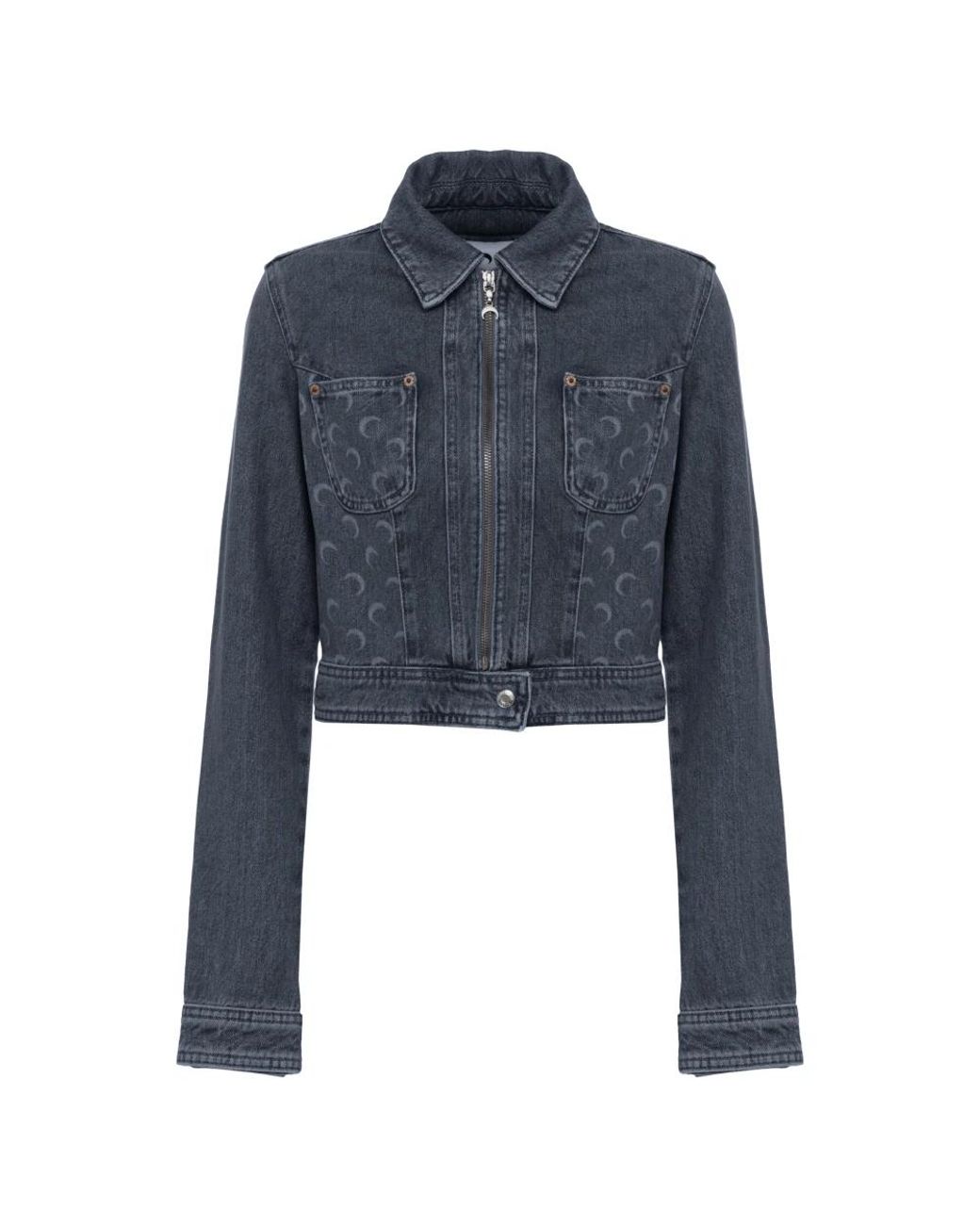 MARINE SERRE Arden Trucker Jacket in het Blue