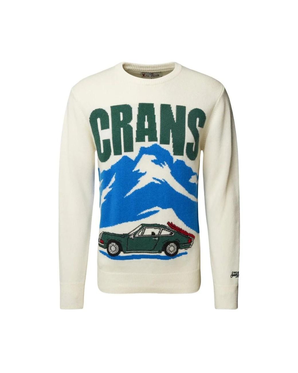 Mc2 Saint Barth Blue Round-Neck Knitwear for men