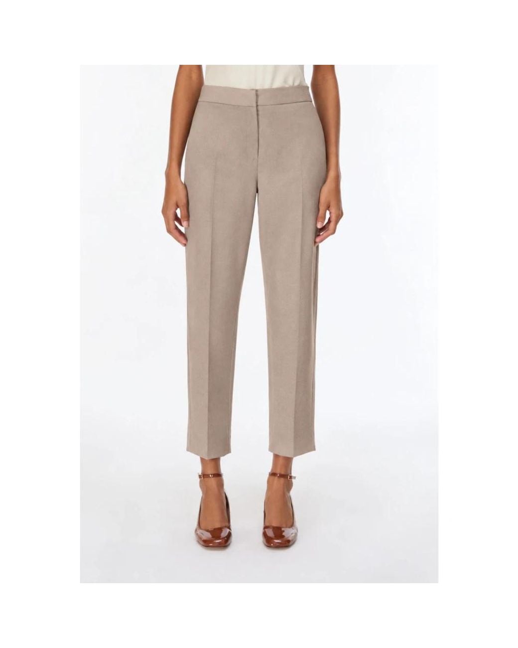 iBlues Gray Cropped Trousers