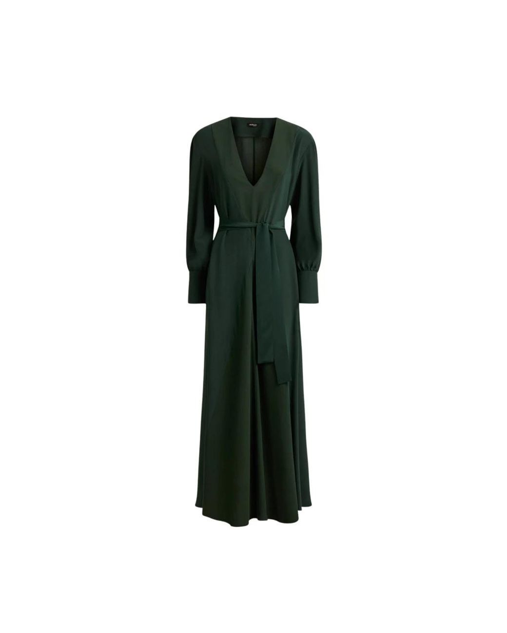Kiton Kleedjes ,Groen ,Elegante Lange Zijden Jurk in het Green