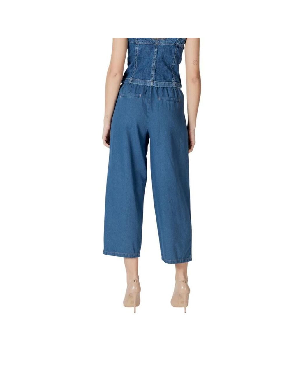 Ichi Blue Cropped Jeans