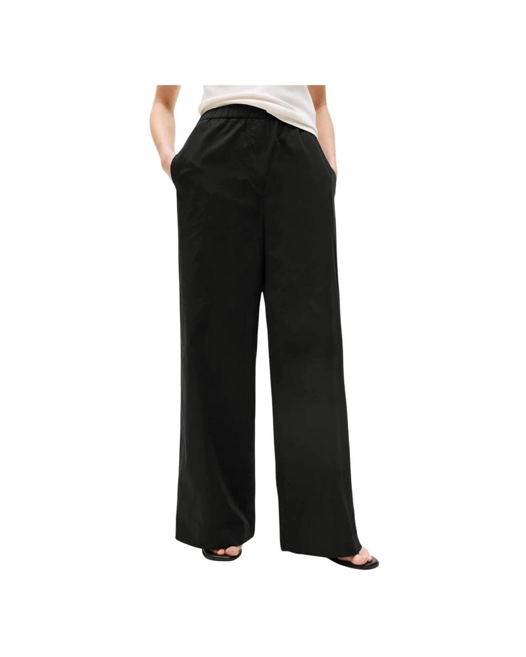 Tommy Hilfiger Black Wide Trousers