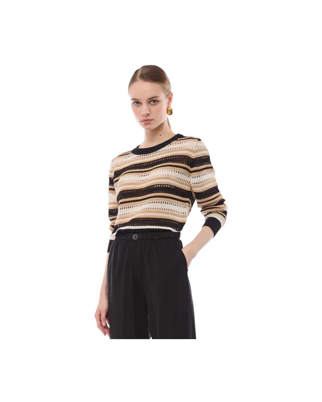 Nenette Black Round-Neck Knitwear