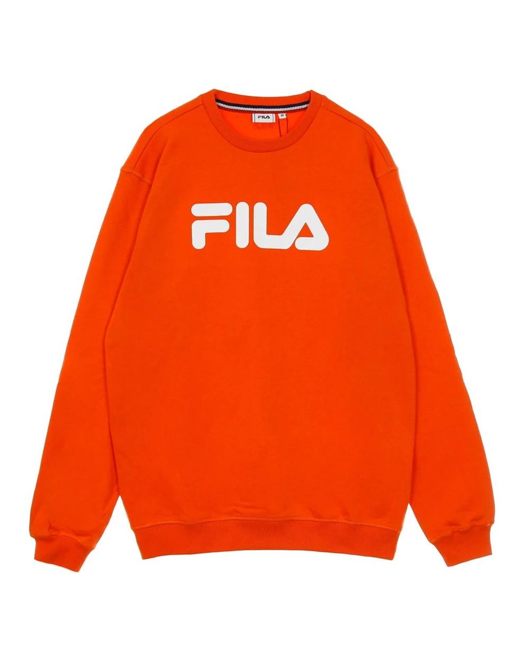 Fila Hoodies & Sweatvesten ,Oranje ,Katoen Tigerlily Crew Neck Sweatshirt in het Orange voor heren