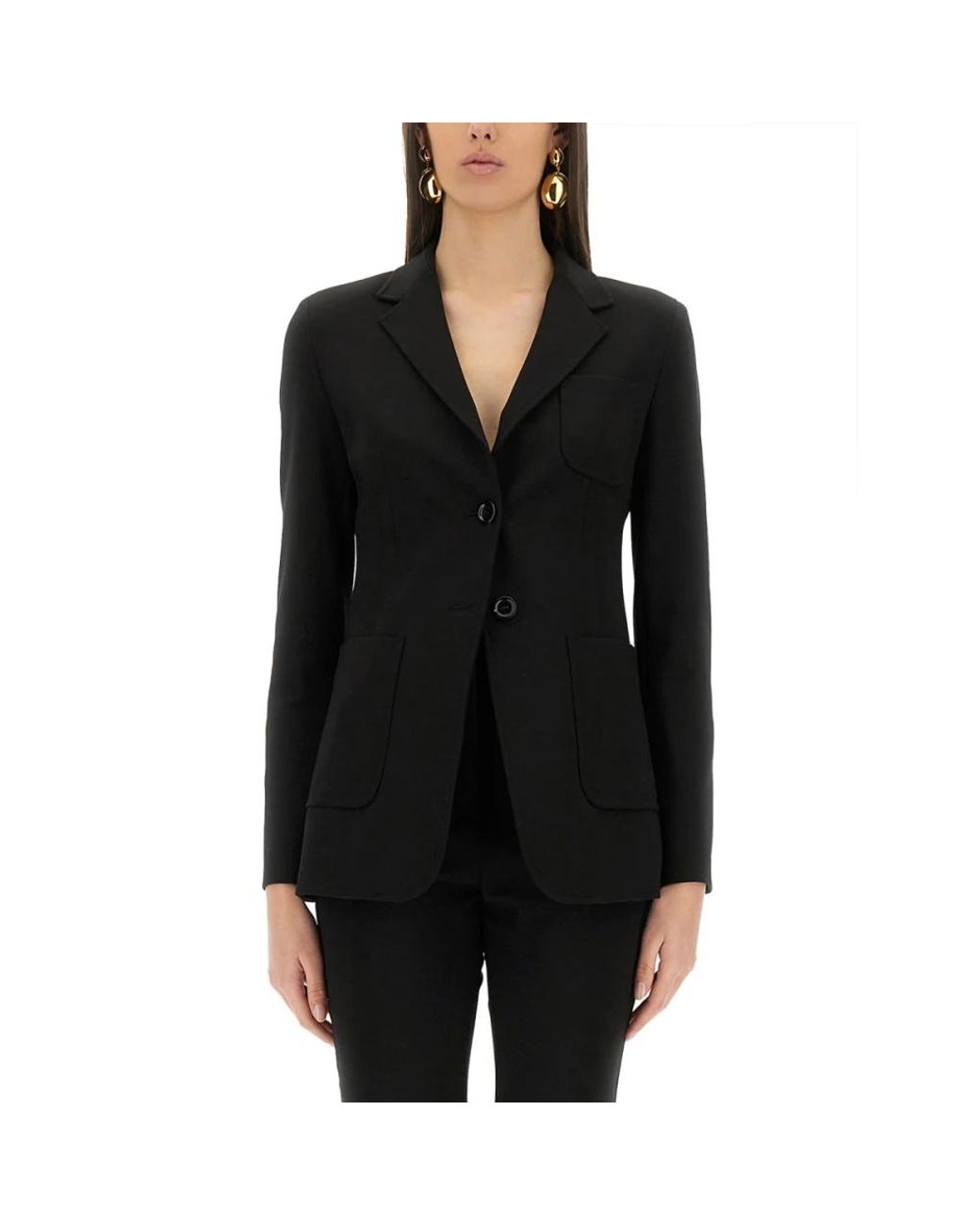 Max Mara Crepe Blazer in het Black