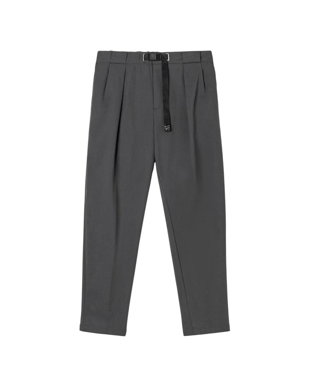White Sand Gray Straight Trousers for men