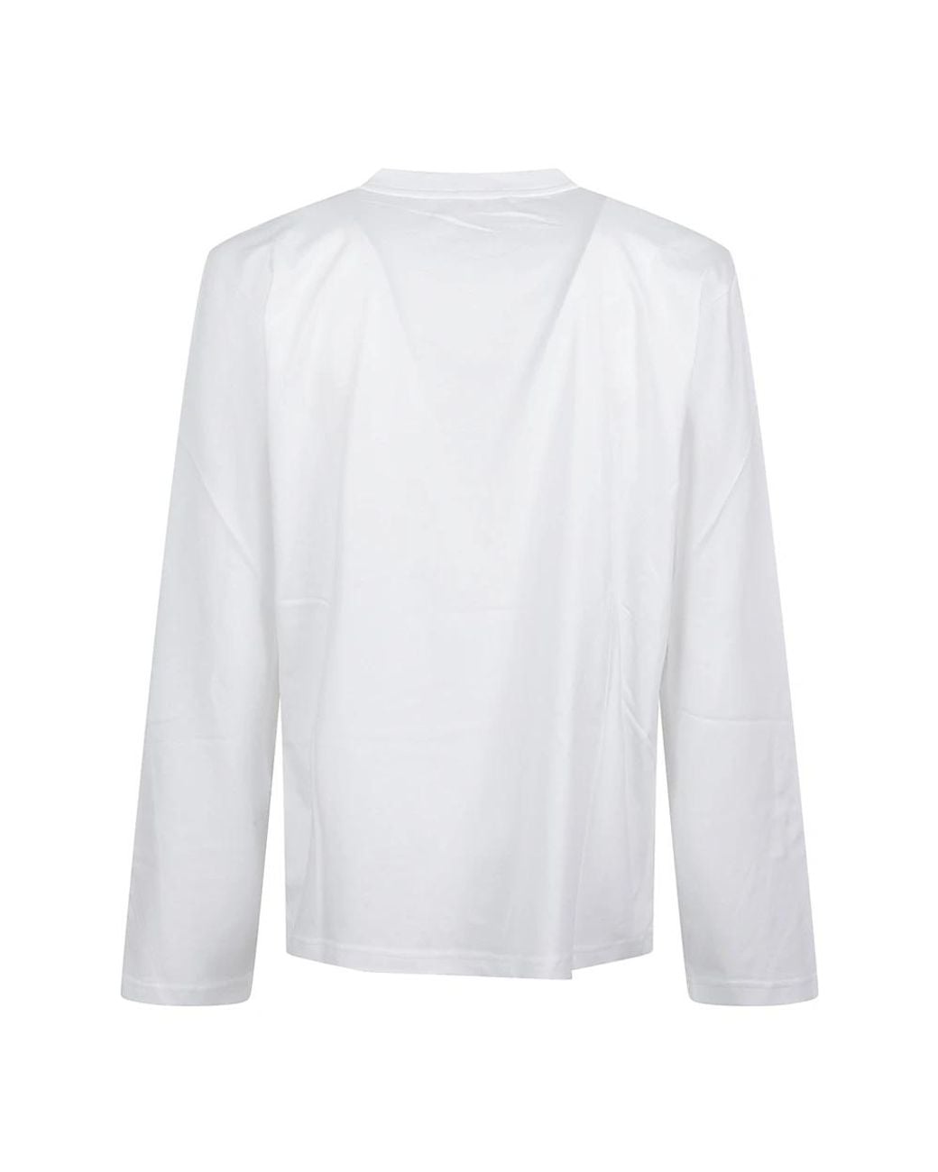 Moschino White Long Sleeve T-Shirts for men