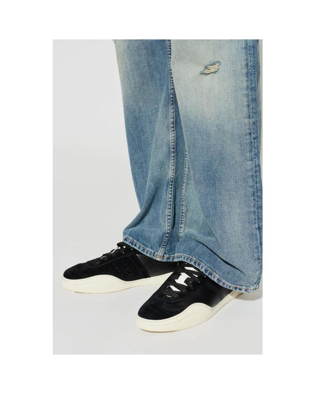 Acne Black Sports Shoes With Logo for men