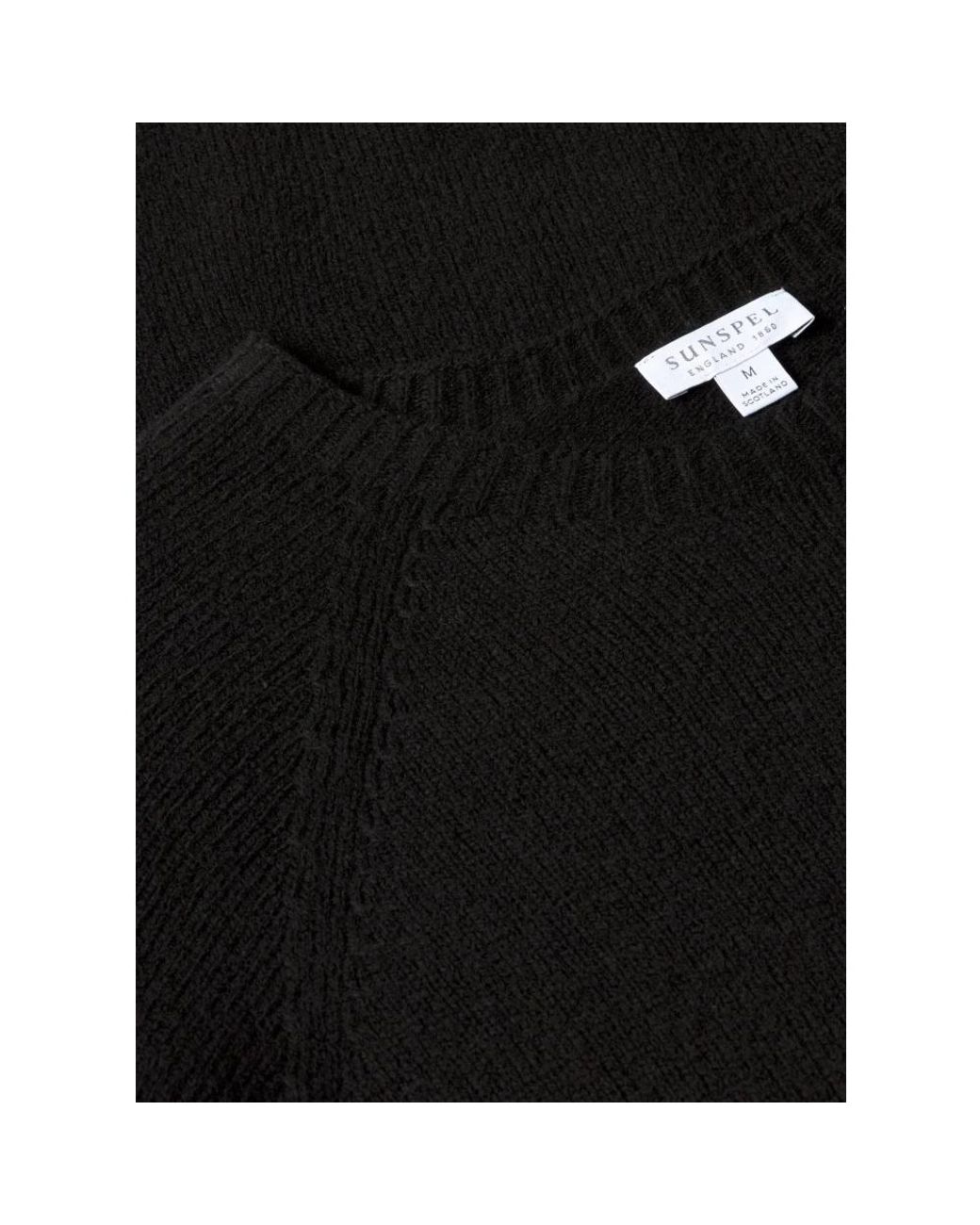 Sunspel Black Round-Neck Knitwear for men