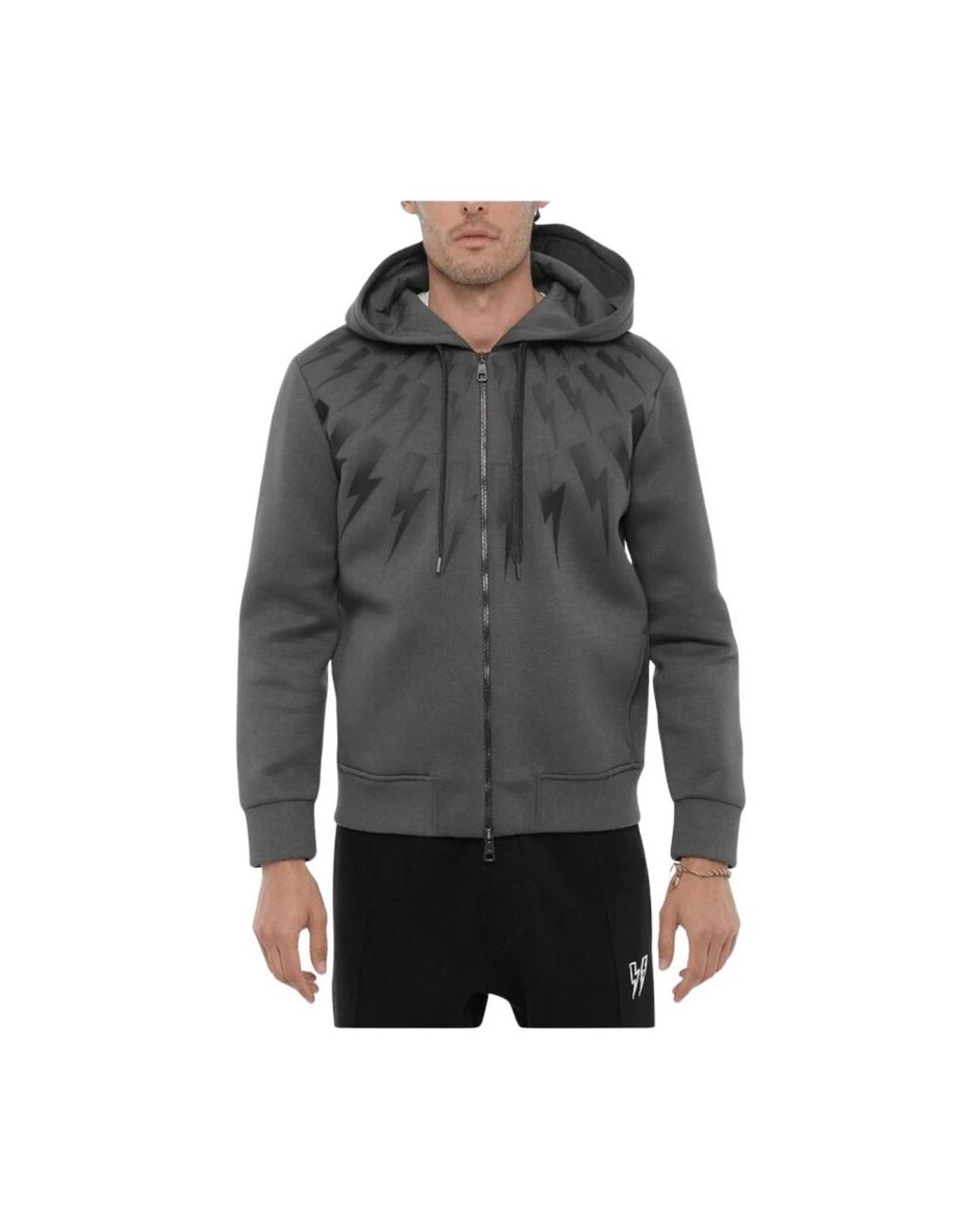 Neil Barrett Gray Zip-Throughs for men