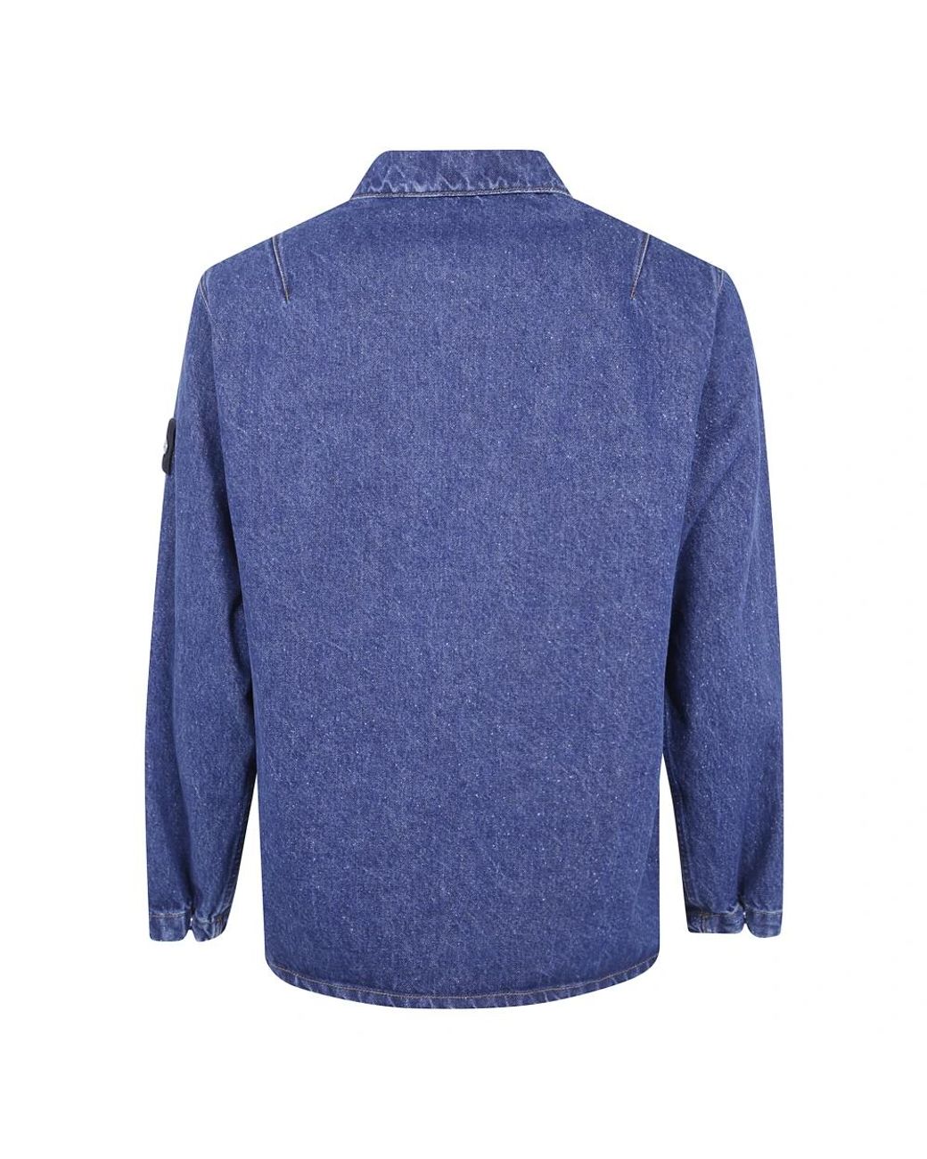 Stone Island Blue Denim Jackets for men