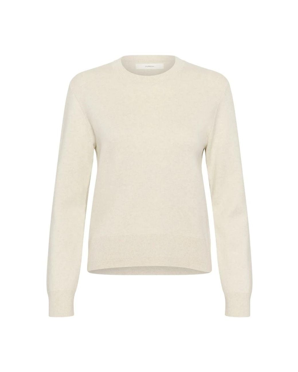 Inwear Truien & Vesten ,Katoen Witte Melange Gebreide Pullover in het Natural