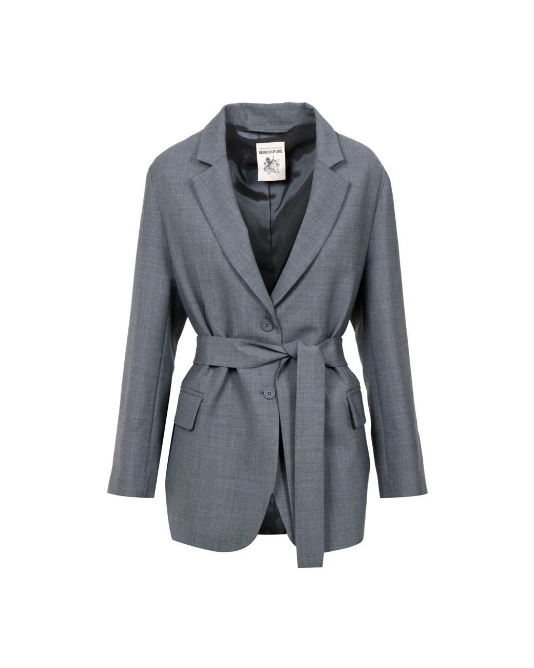 Semicouture Single-Breasted Blazer in het Blue